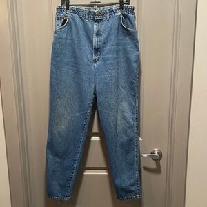 Chic Vtg USA Highwaist Straight Leg Jeans Women 18 Tall 100% Cotton 80s/90s Mom